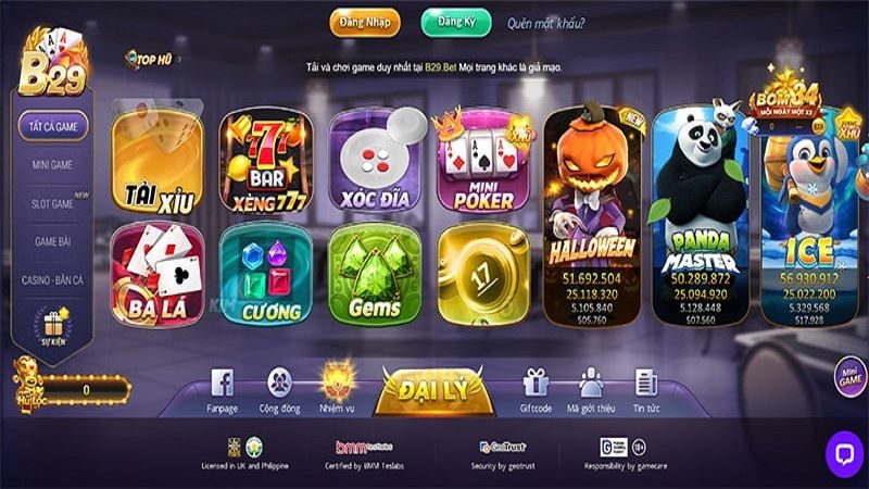 cổng game b29